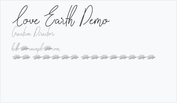 Love Earth Demo Business Card