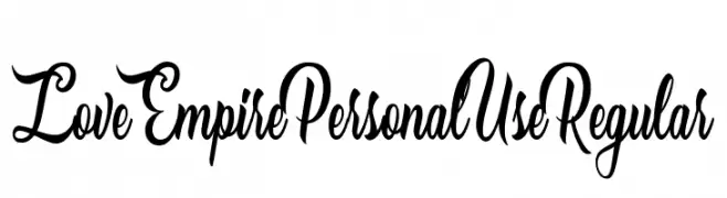 Love Empire Personal Use Regular  Free Fonts Download