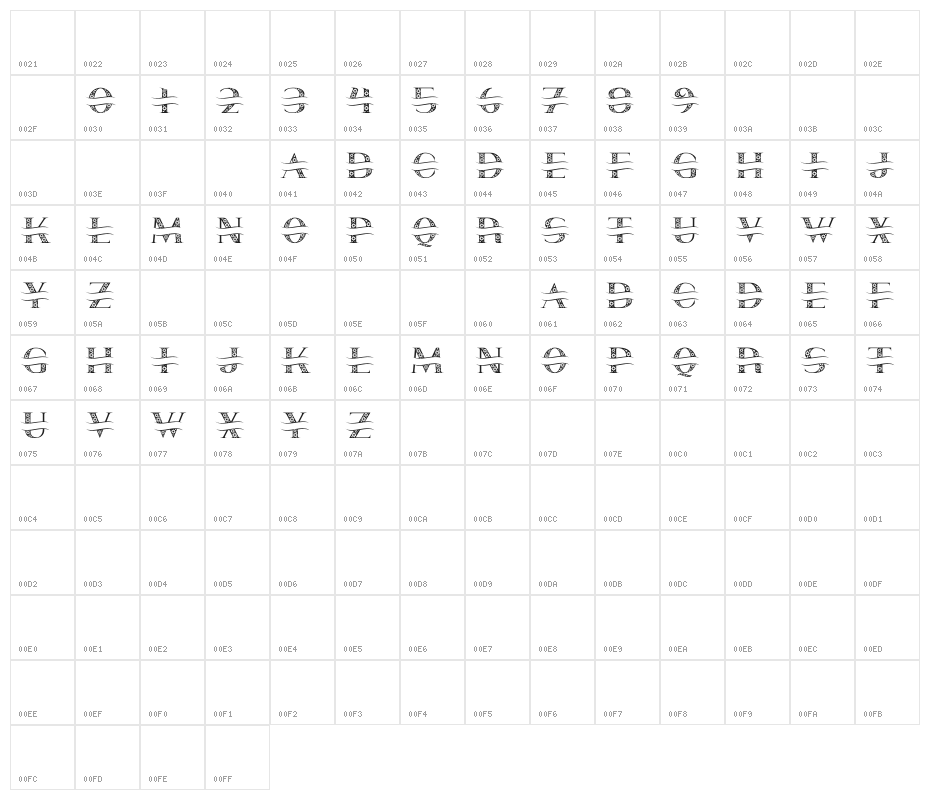 Love Flow Character Map