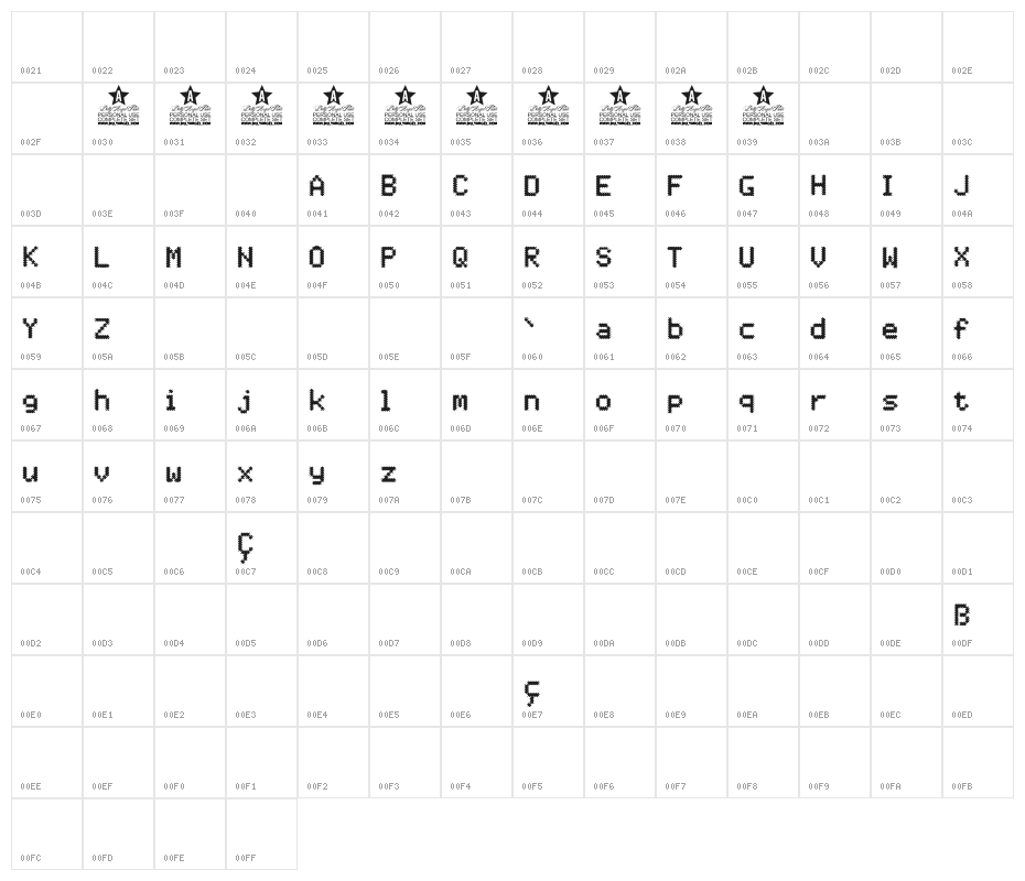 Love Glitch Personal Use Regular Character Map