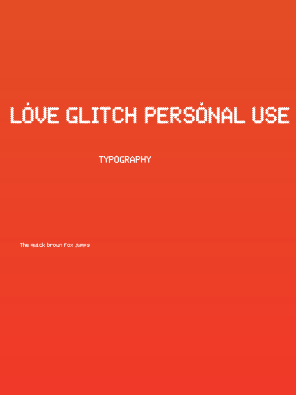 Love Glitch Personal Use Regular Poster