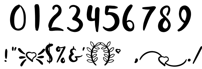 Love Grows Font OTHER CHARS