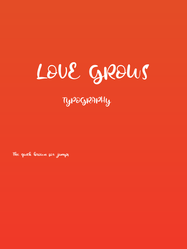 Love Grows Poster