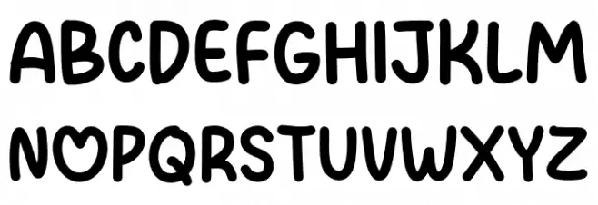 Love House Caratteri MINUSCOLO