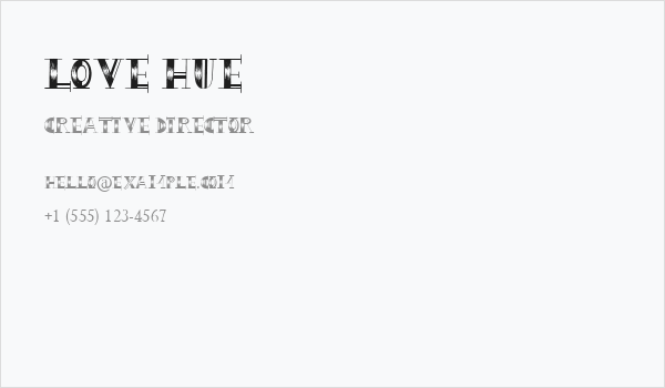 Love Hue Business Card