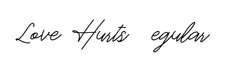 Love Hurts DEMO Regular Font