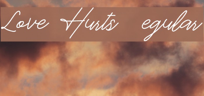 Love Hurts DEMO Regular Font examples