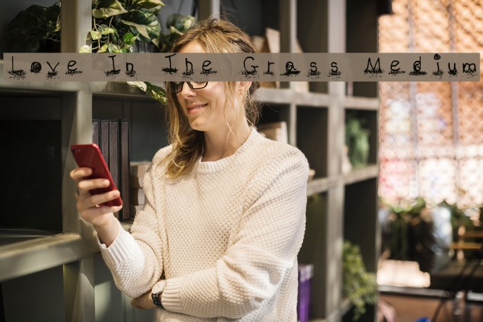 Love In The Grass Medium Font examples