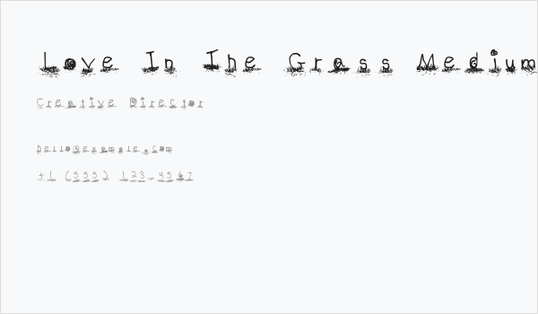 Love In The Grass Medium Business Card