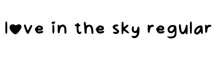 Love In The Sky Regular  Fuentes Gratis Descargar
