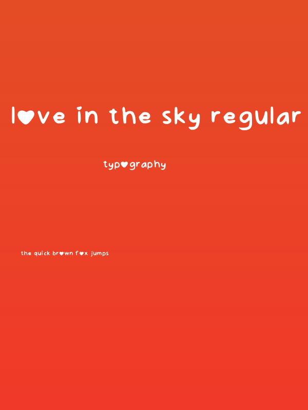 Love In The Sky Regular Poster