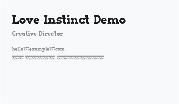 Love Instinct Demo Business Card