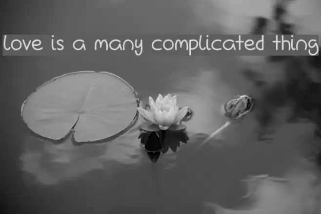 Love Is A Many Complicated Thing Font examples