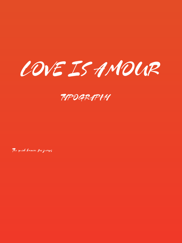 Love Is Amour Poster