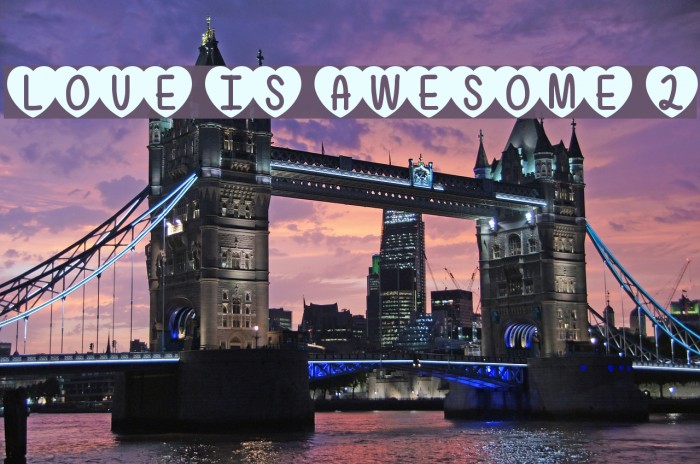 Love Is Awesome 2 Font examples