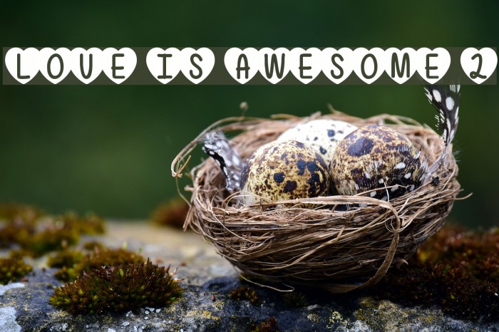 Love Is Awesome 2 Font examples