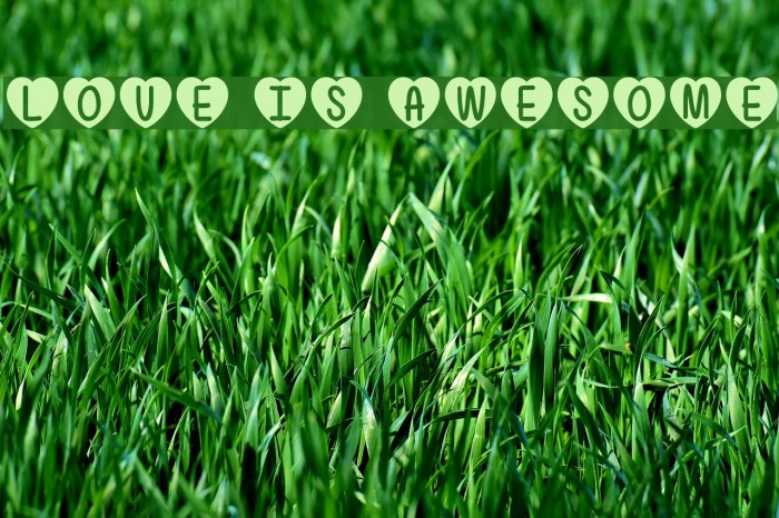 Love Is Awesome Font examples