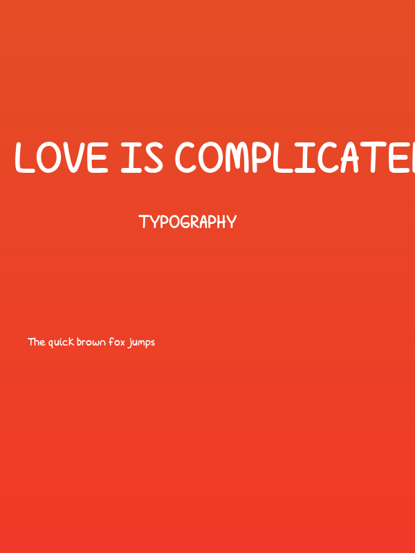 Love Is Complicated Again Bold Poster