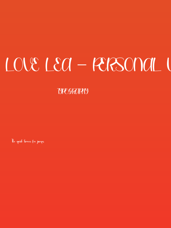 Love Lea - Personal Use Poster