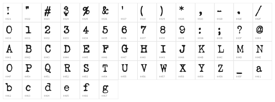 Love LetterTW Character Map