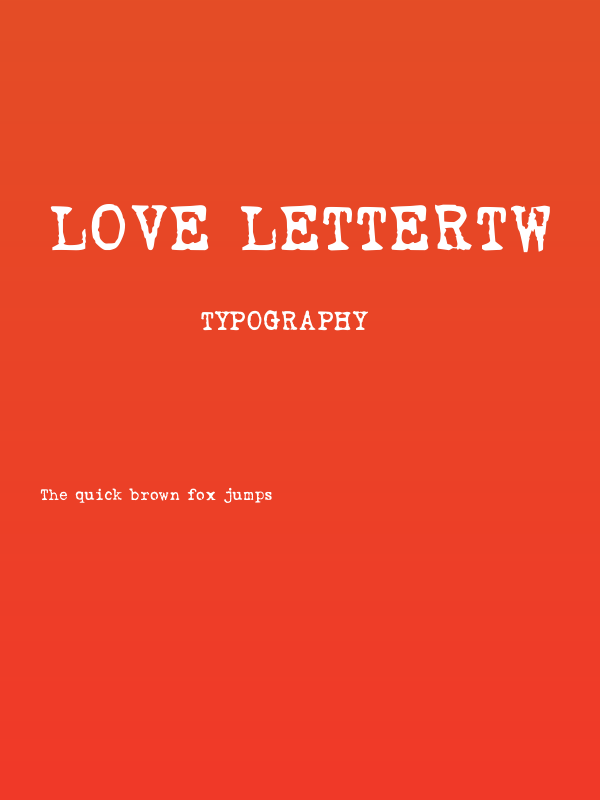 Love LetterTW Poster