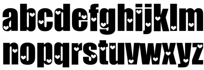 Love Letters Font Litere mici