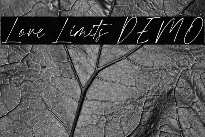 Love Limits DEMO Font examples