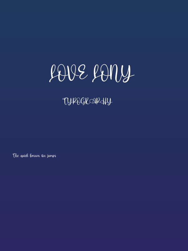 Love Lony Poster
