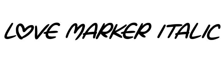 Love Marker Italic Font