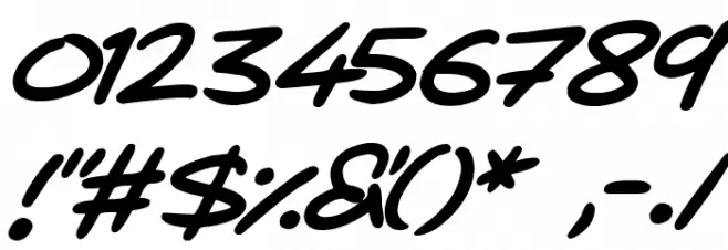 Love Marker Italic Font OTHER CHARS