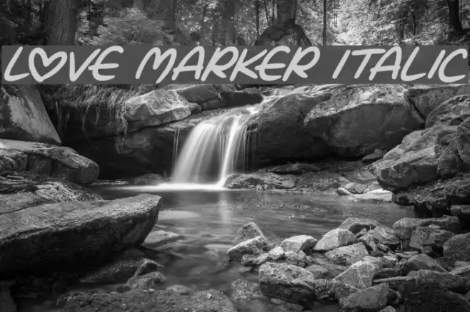Love Marker Italic Font examples