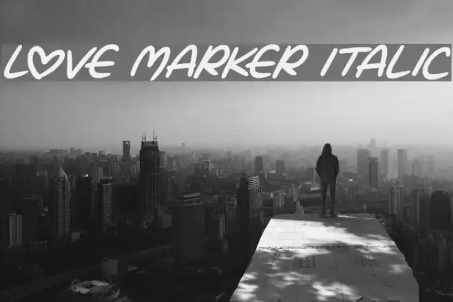 Love Marker Italic Font examples