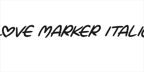 Love Marker Italic Logo