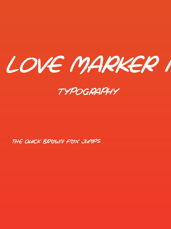Love Marker Italic Poster