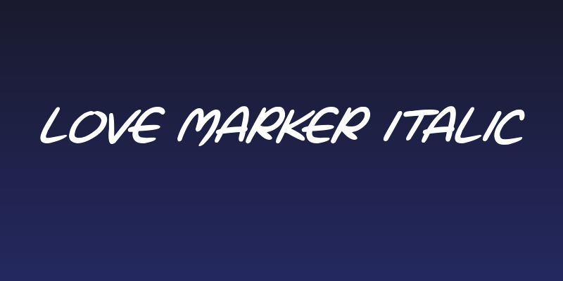 Love Marker Italic Social Header