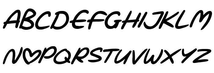 Love Marker Italic Font LOWERCASE