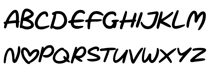 Love Marker Font LOWERCASE