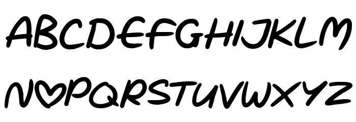 Love Marker Font LOWERCASE
