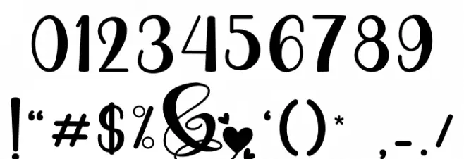 Love Match Font OTHER CHARS