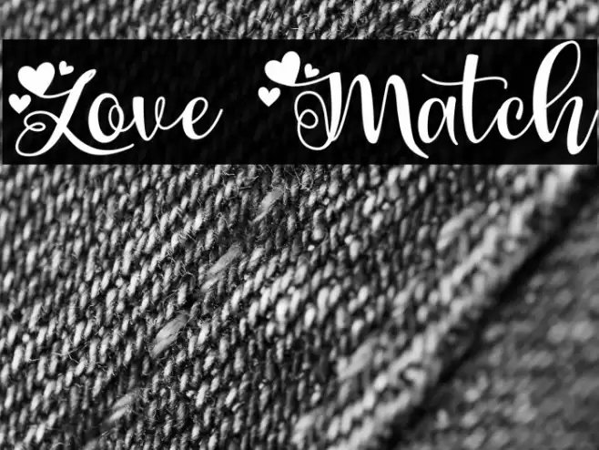 Love Match Font examples