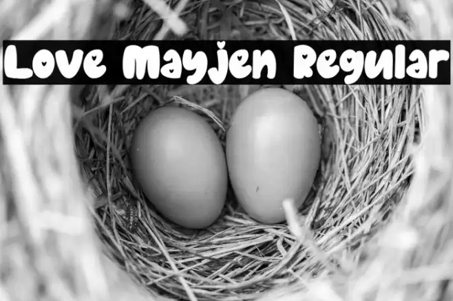 Love Mayjen Regular Font examples