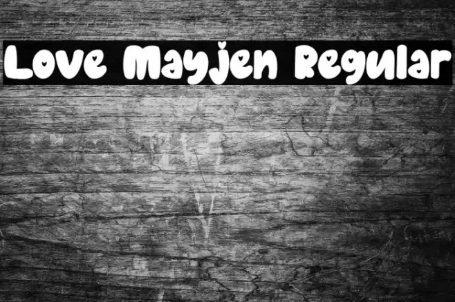 Love Mayjen Regular Font examples