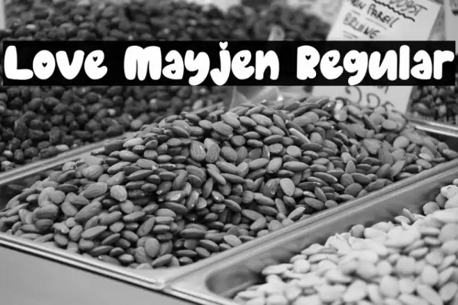 Love Mayjen Regular Font examples