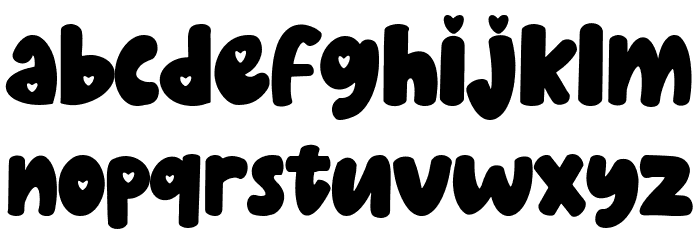 Love Mayjen Regular Schriftart Kleinbuchstaben