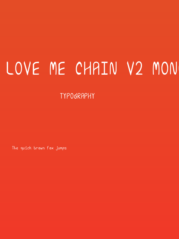 Love Me Chain V2 Mono Poster