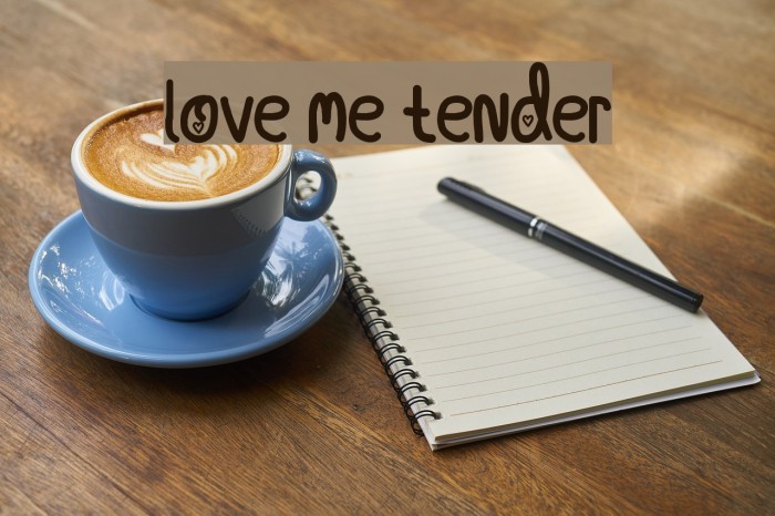 Love Me Tender Font examples