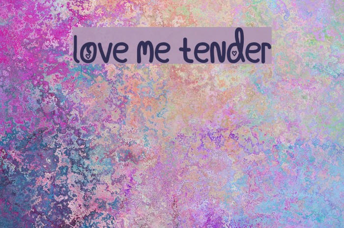 Love Me Tender Font examples
