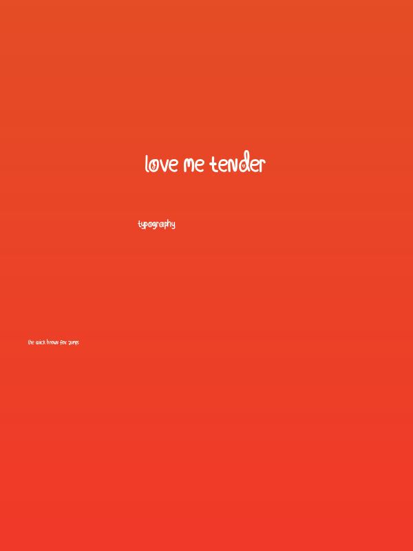 Love Me Tender Poster