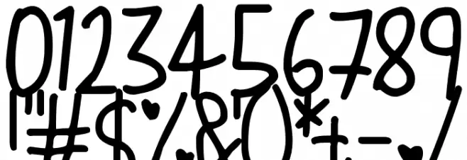 Love Me Font OTHER CHARS