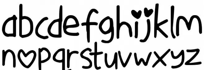 Love Me Caratteri MINUSCOLO